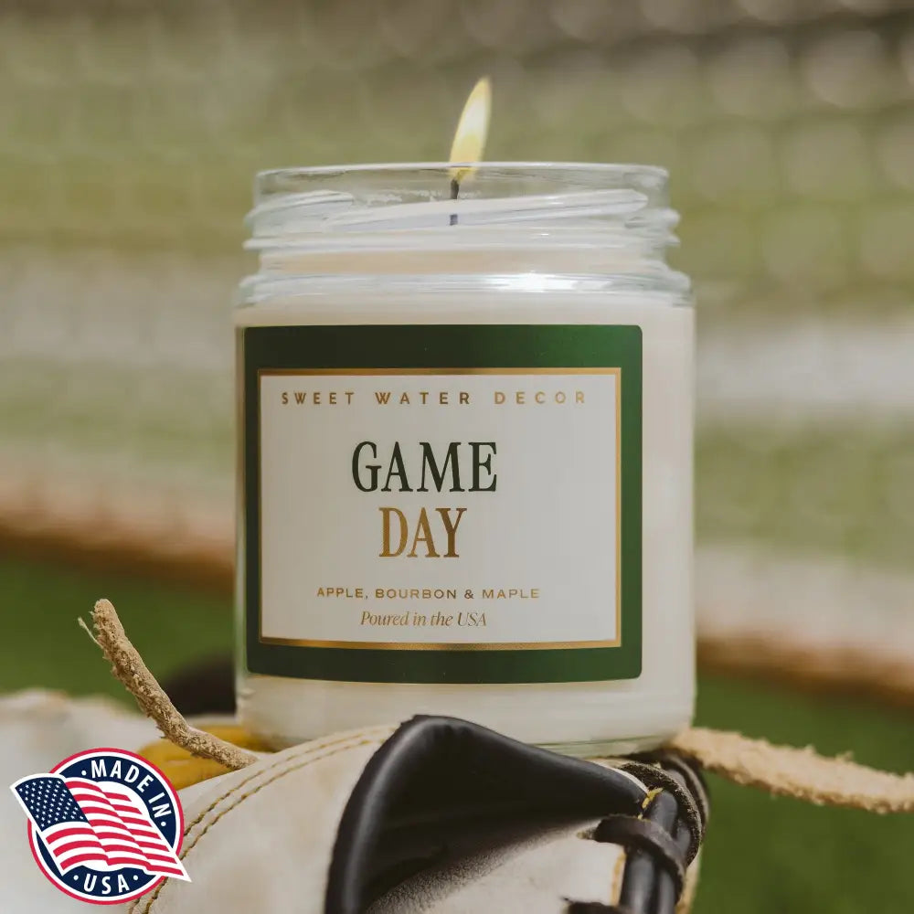 Game Day Green Soy Candle - Clear Jar - 9 oz - Candles