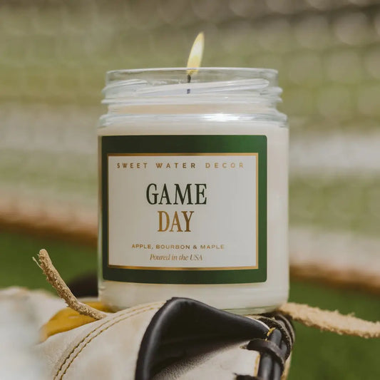 Game Day Green Soy Candle - Clear Jar - 9 oz - Candles