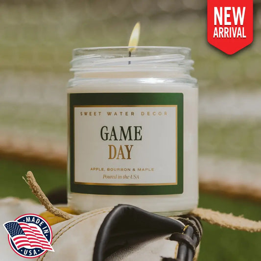 Game Day Green Soy Candle - Clear Jar - 9 oz - Candles