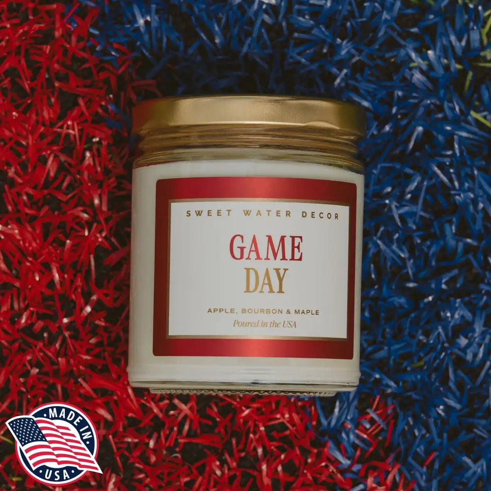 Game Day Red Soy Candle - Clear Jar - 9 oz - Candles
