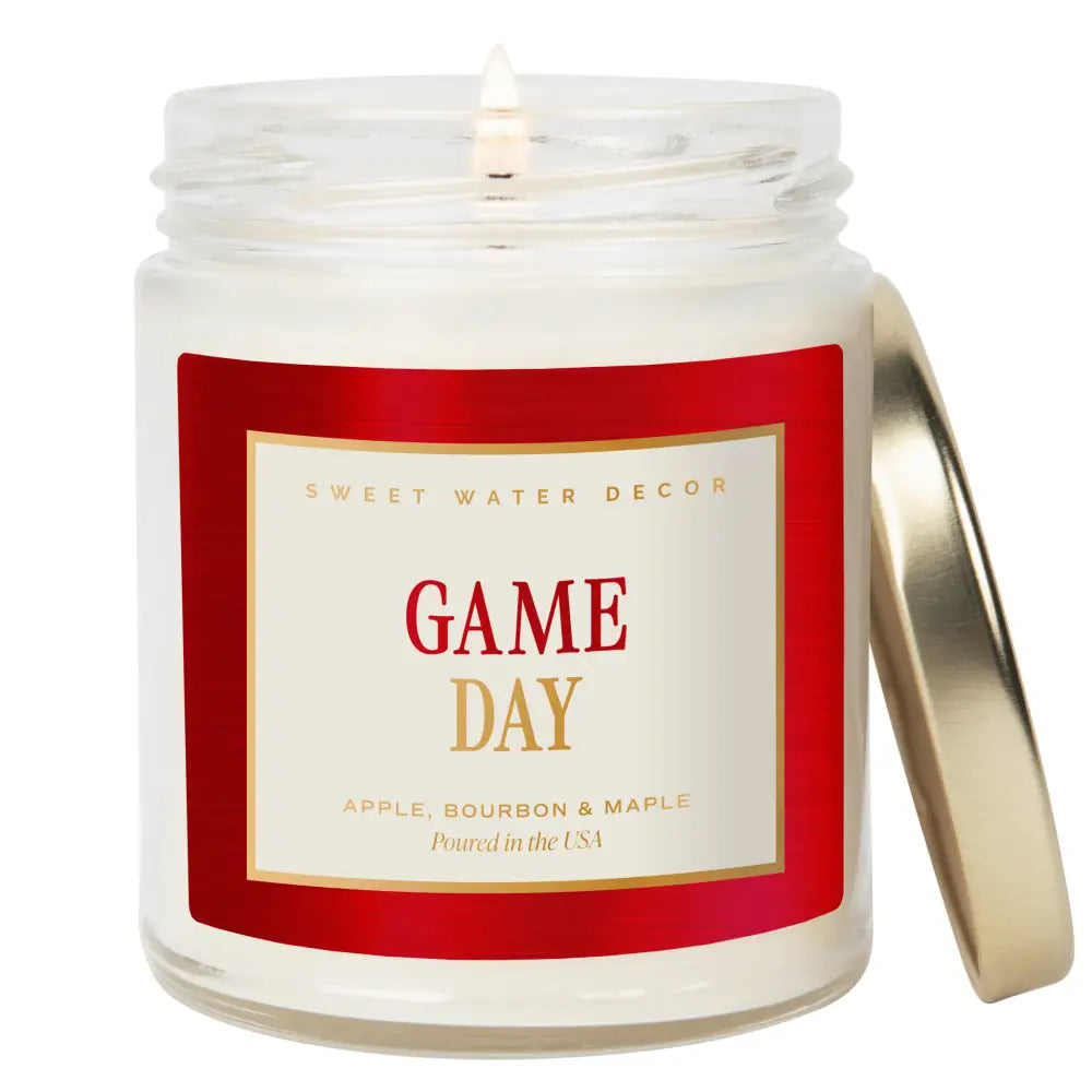 Game Day Red Soy Candle - Clear Jar - 9 oz - Candles