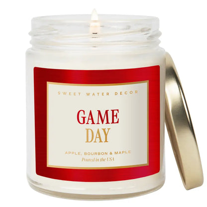 Game Day Red Soy Candle - Clear Jar - 9 oz - Candles