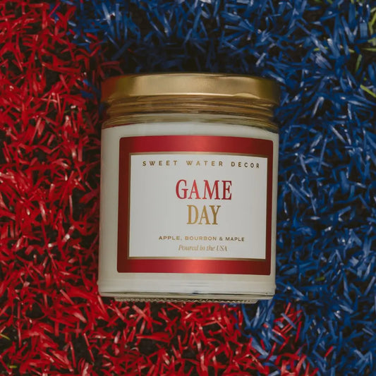 Game Day Red Soy Candle - Clear Jar - 9 oz - Candles