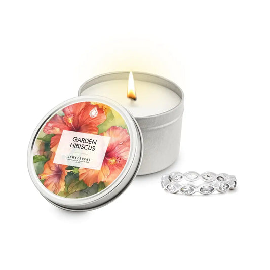 Garden Hibiscus Tin Candle - 5.5 oz - Carolina Country Bling