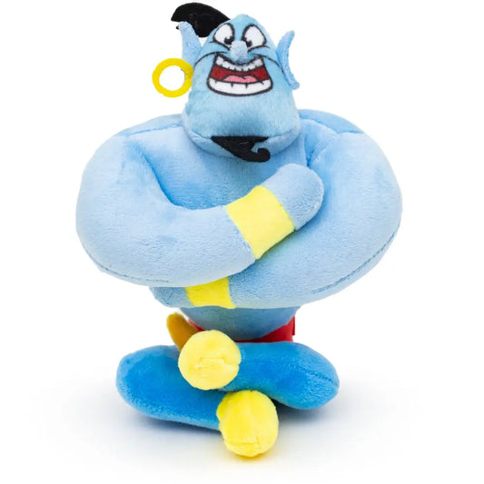 Dog Toy Squeaker Plush - Aladdin Genie Sitting Pose Dog Toy Squeaky Plush