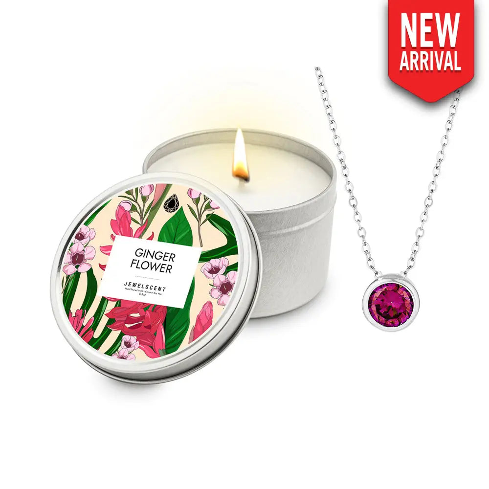 Ginger Flower Tin Candle Tin