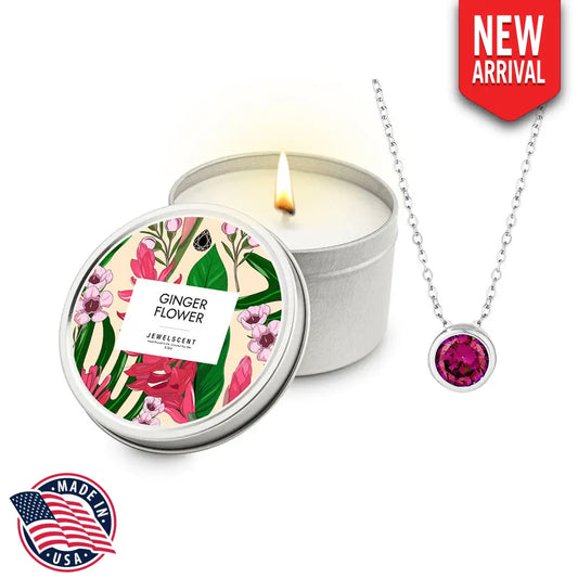 Ginger Flower Tin Candle Tin