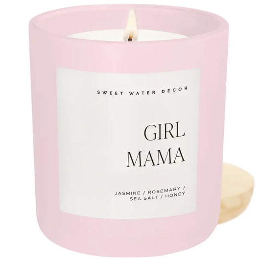 Girl Mama Soy Candle - Pink Matte Jar - 15 oz - Candles