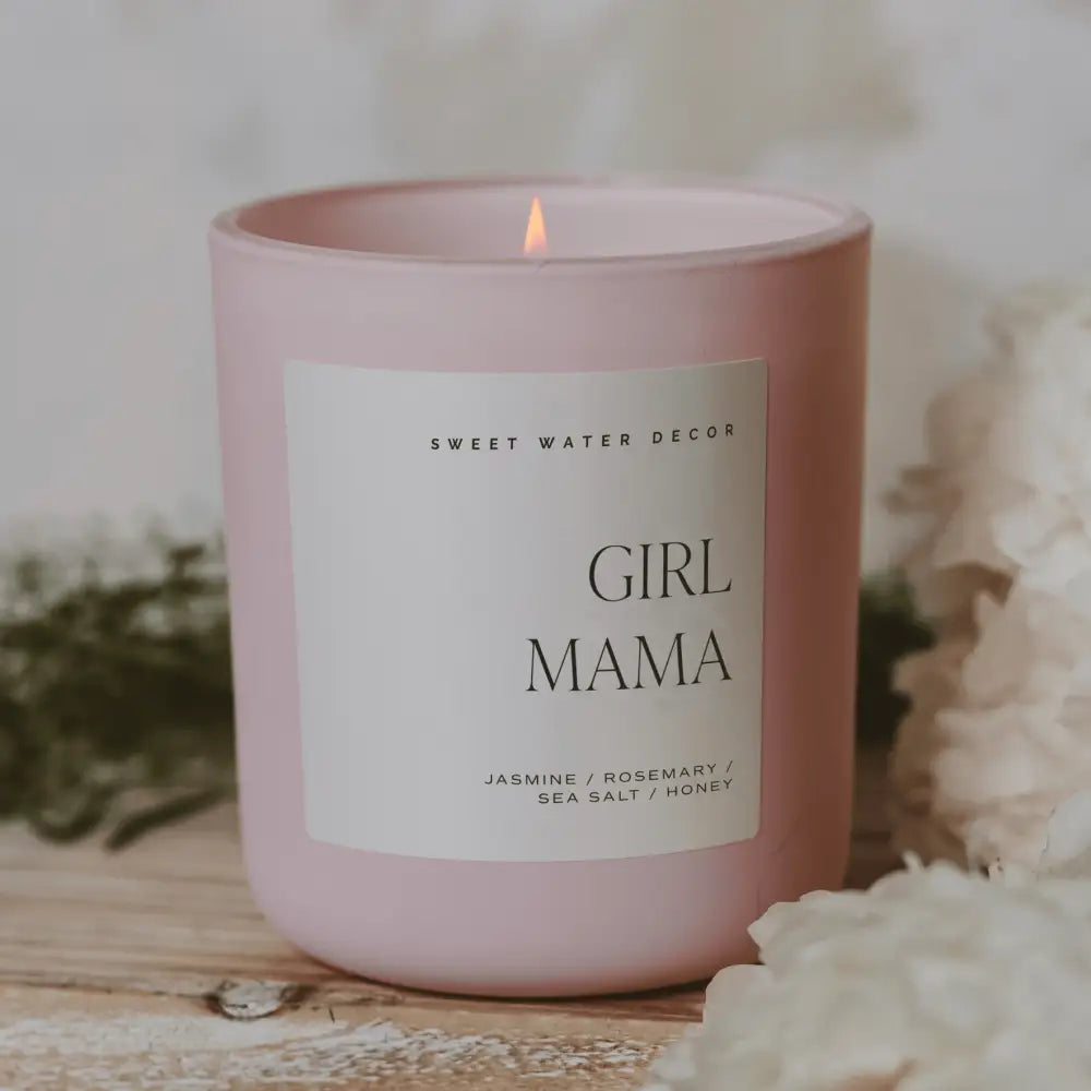 Girl Mama Soy Candle - Pink Matte Jar - 15 oz - Candles