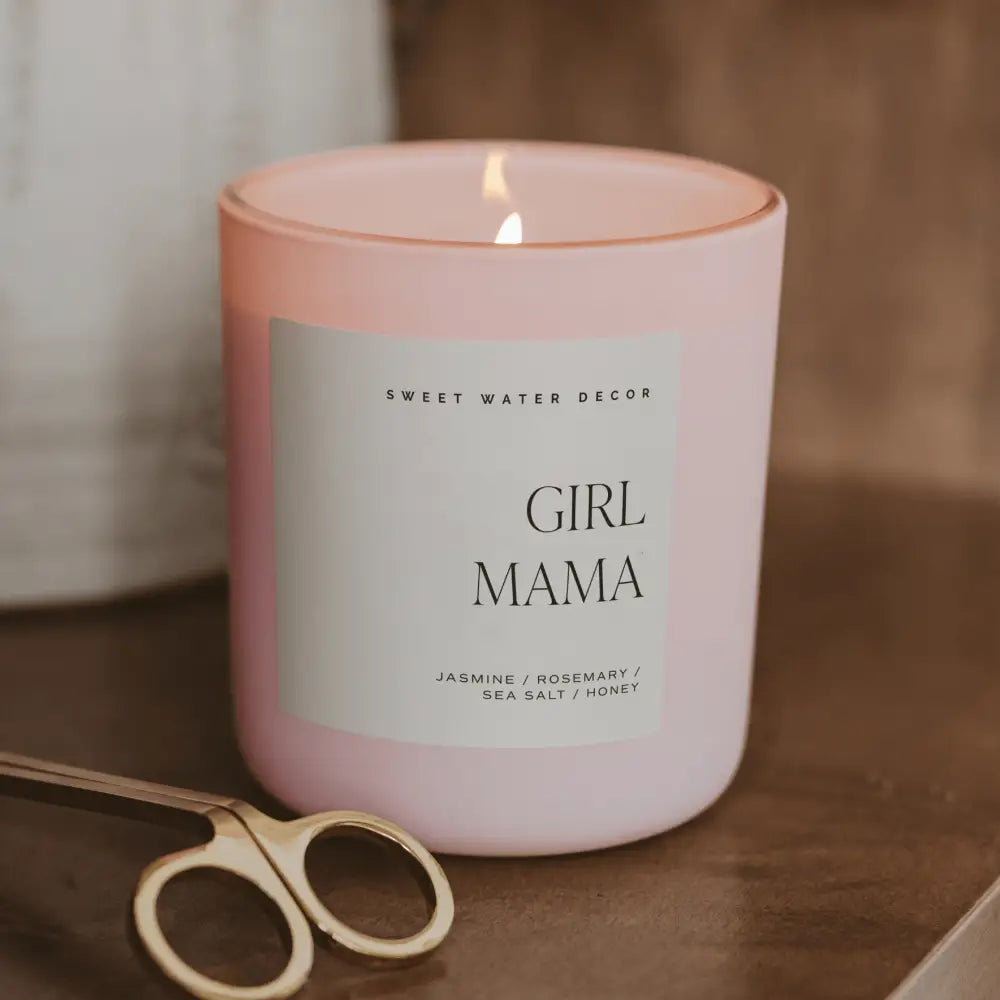 Girl Mama Soy Candle - Pink Matte Jar - 15 oz - Candles