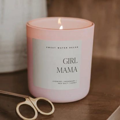 Girl Mama Soy Candle - Pink Matte Jar - 15 oz - Candles
