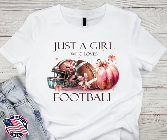 Girl Who Loves Football – Multi Shirt