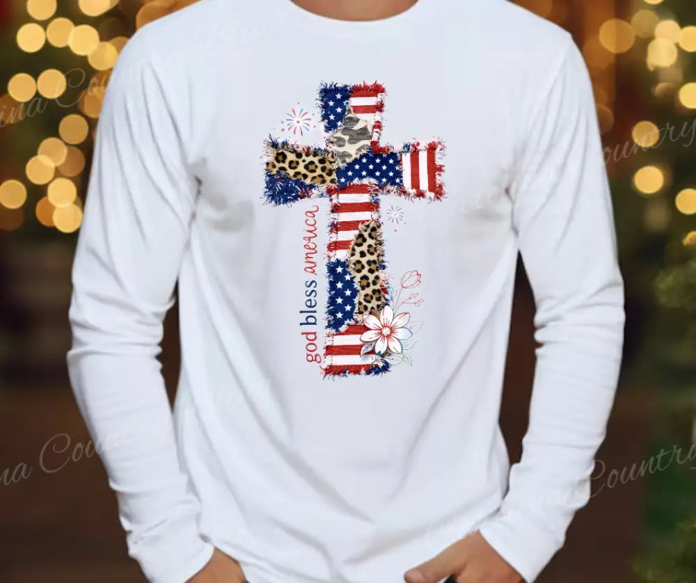 God Bless America - Multi - Small / Long - Shirt