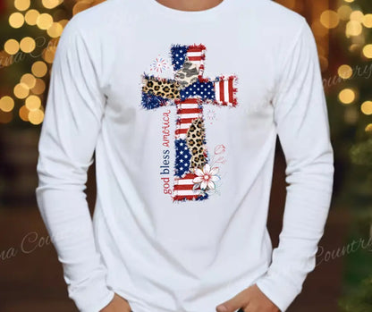 God Bless America - Multi - Small / Long - Shirt