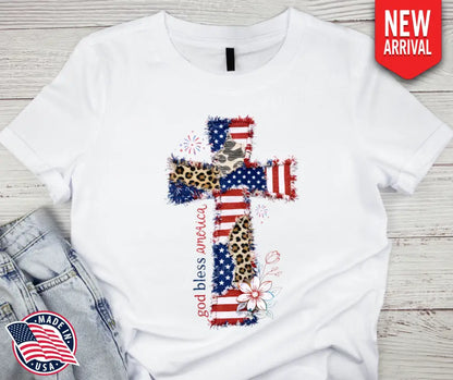 God Bless America - Multi - Small / Short - Shirt