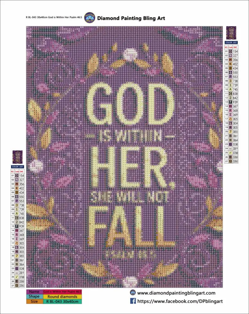 ’God is Within Her’ Psalm 46:5 - Art & Craft Kits