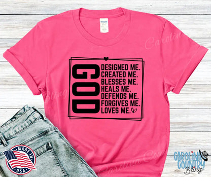 God Loves Me – Multi Small / Pink Shirt