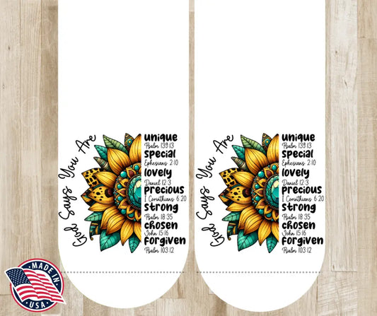 God Says You Are – Multi Socks