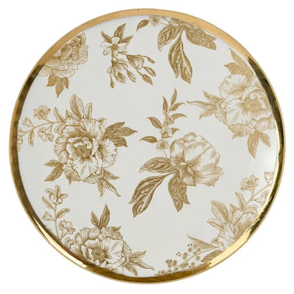Gold Delft Trinket Dish with Lid - Trinket Box