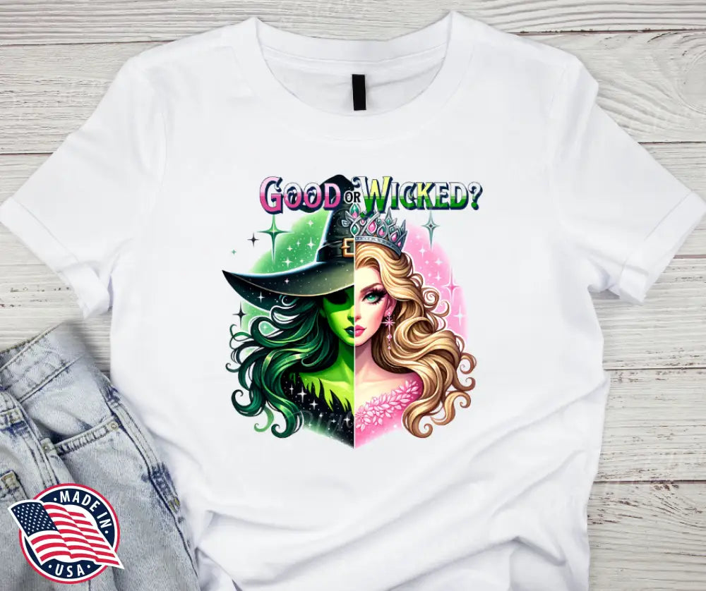 Good Or Wicked – White Small / Short Shirt