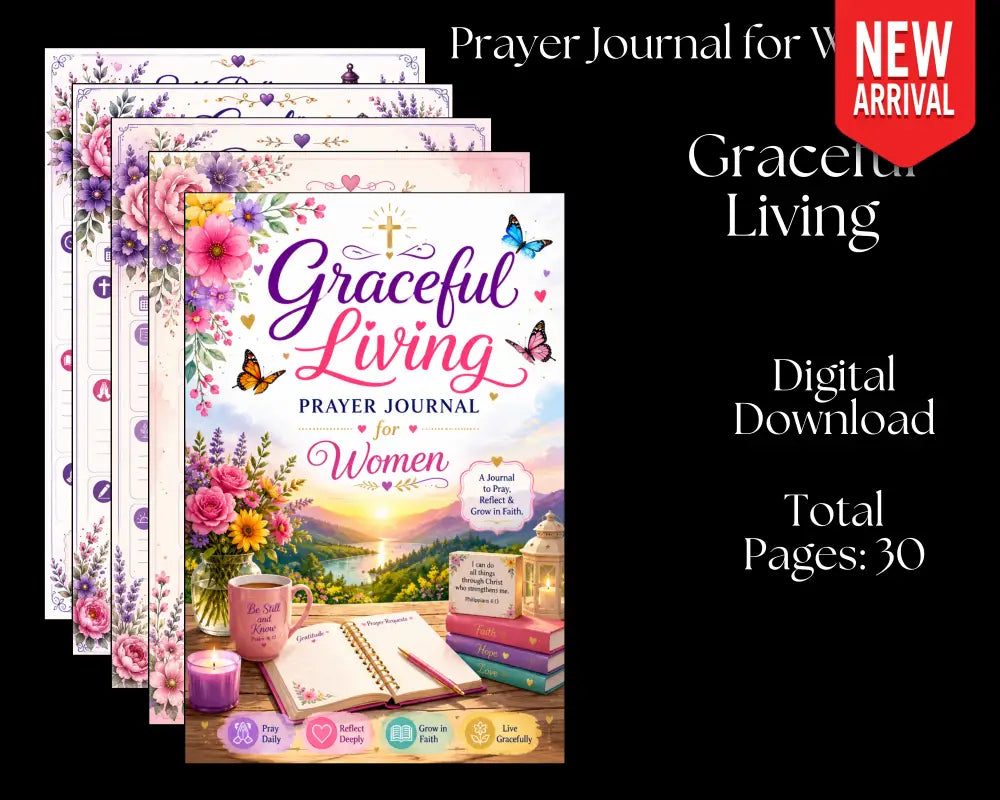 Graceful Living - Prayer Journal for Women - Digital Download