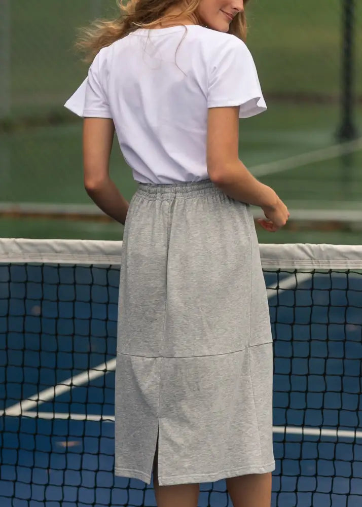 Gracie Midi Sweatshirt Skirt - IC Skirts