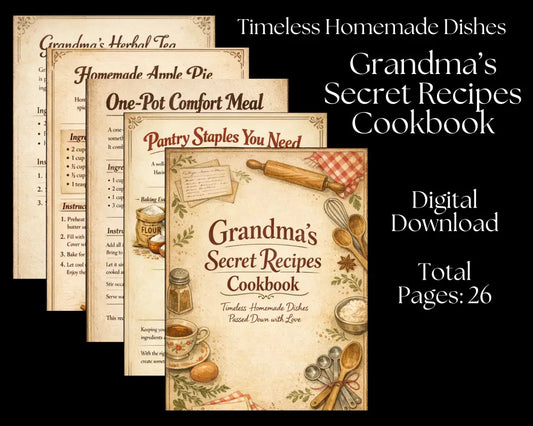 Grandma’s Secret Recipes - Cookbook - Digital Download