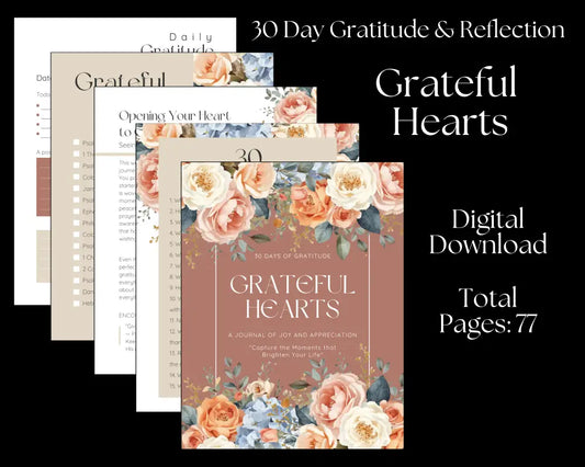 Grateful Heart - 30 Day Gratitude & Reflection Digital Download