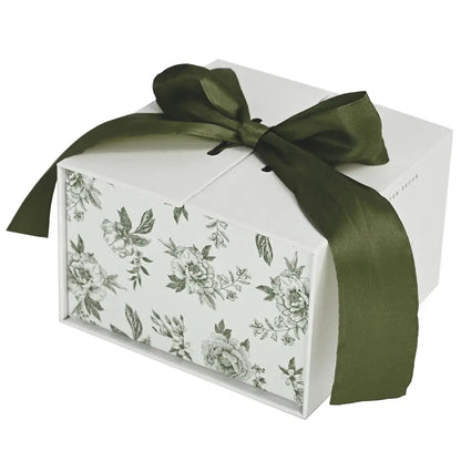 Green Delft Trinket Dish with Lid - Trinket Box