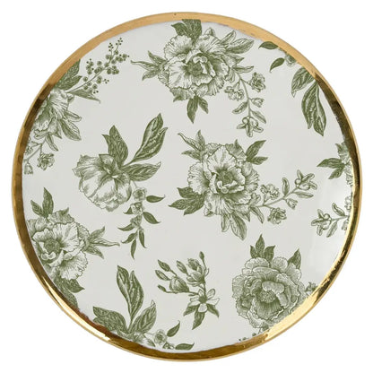 Green Delft Trinket Dish with Lid - Trinket Box