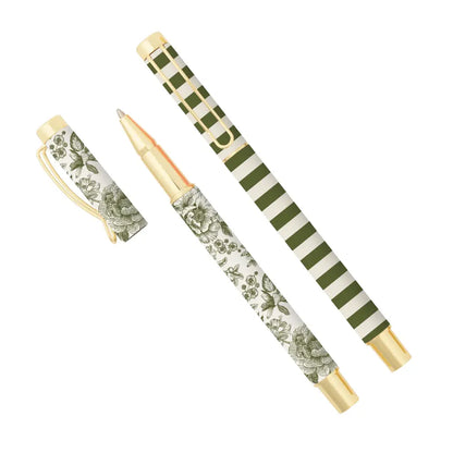 Green Floral Pen Set Pens