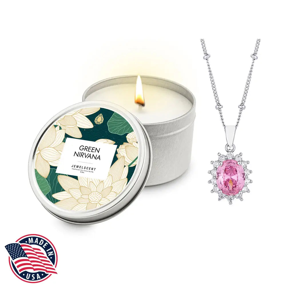 Green Nirvana 5.5oz Tin Jewelry Candle Tin