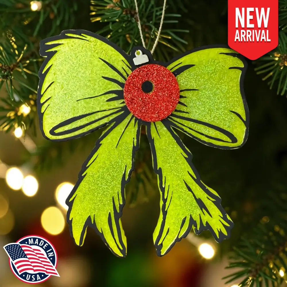 Green Sparkle Bow Freshie
