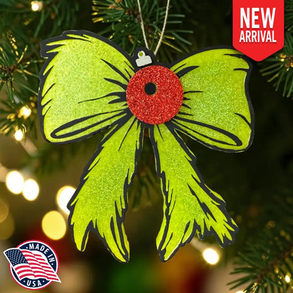 Green Sparkle Bow Freshie