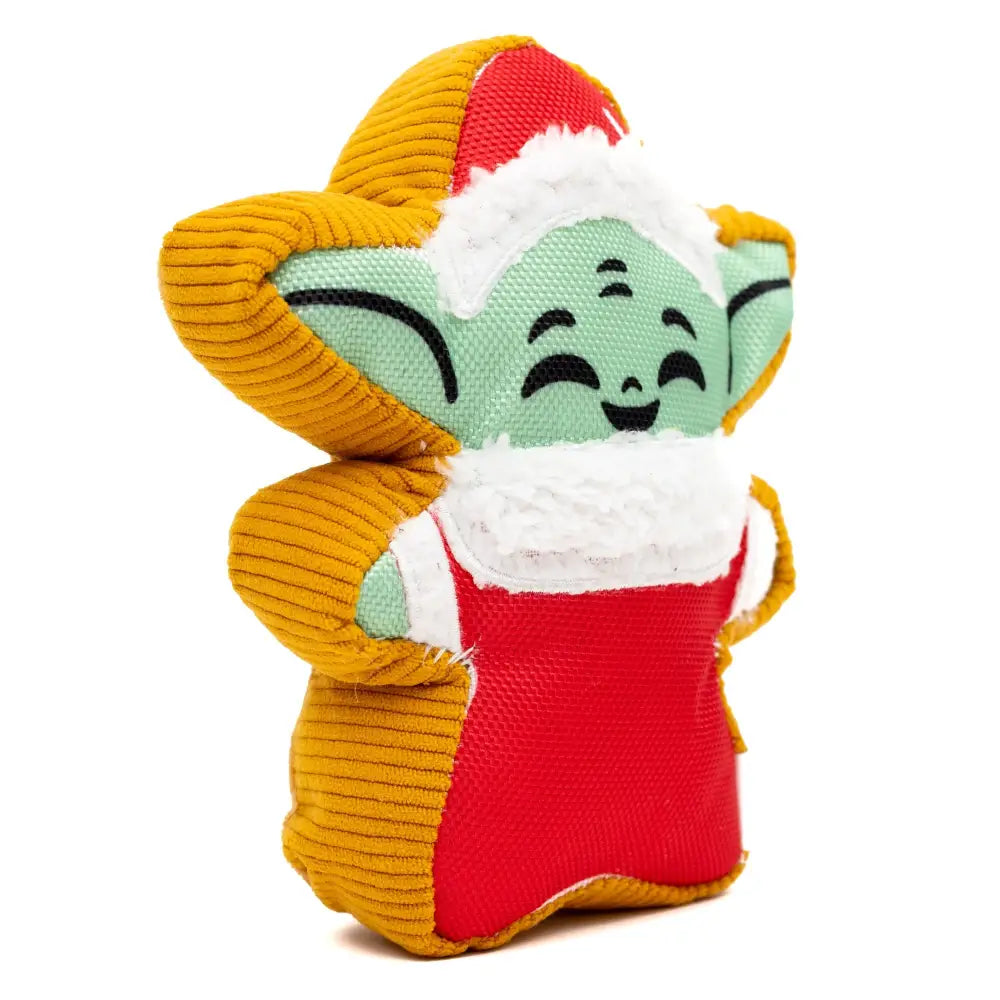 Dog Toy Squeaker Plush - Star Wars Holiday Grogu Santa Cookie Replica Dog Toy Squeaky Plush
