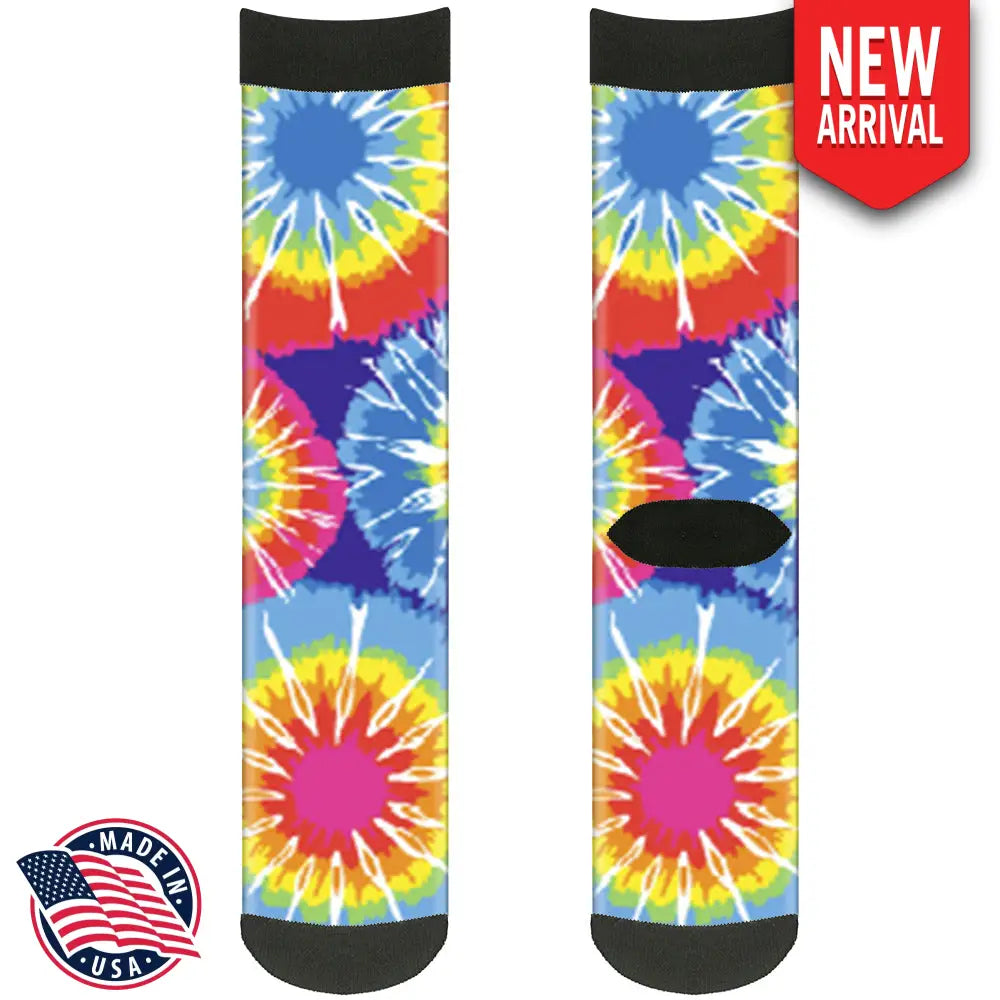 Sock Pair - Polyester - 70’s Tie Dye - CREW Socks