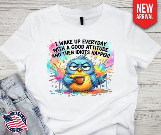 Grumpy Bird - Multi - Small / Short - Shirt