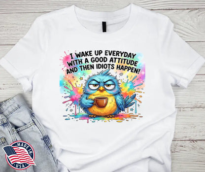 Grumpy Bird - Multi - Small / Short - Shirt