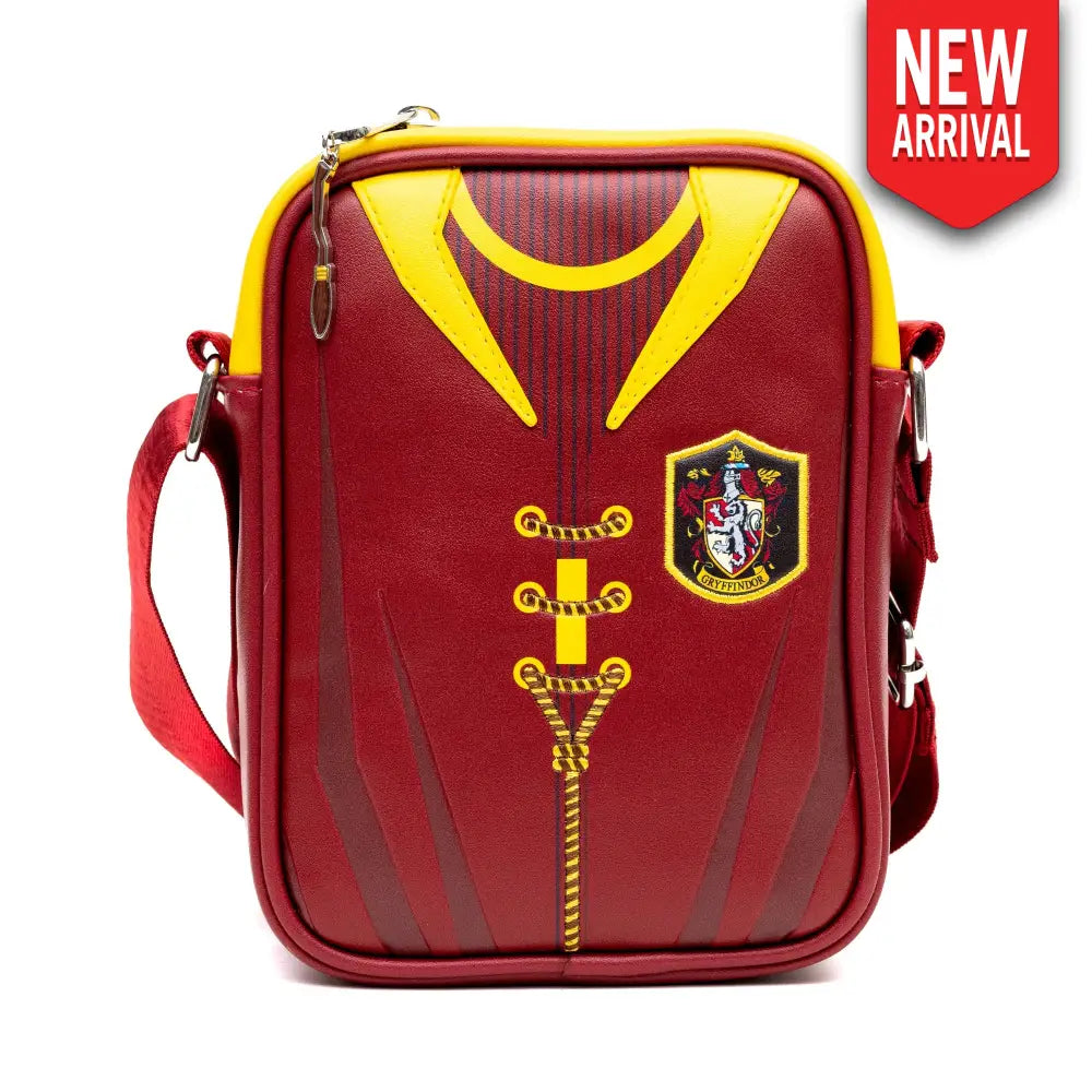 The Wizarding World of Harry Potter Vegan Leather Crossbody Bag with Adjustable Straps Hogwarts Gryffindor Quidditch