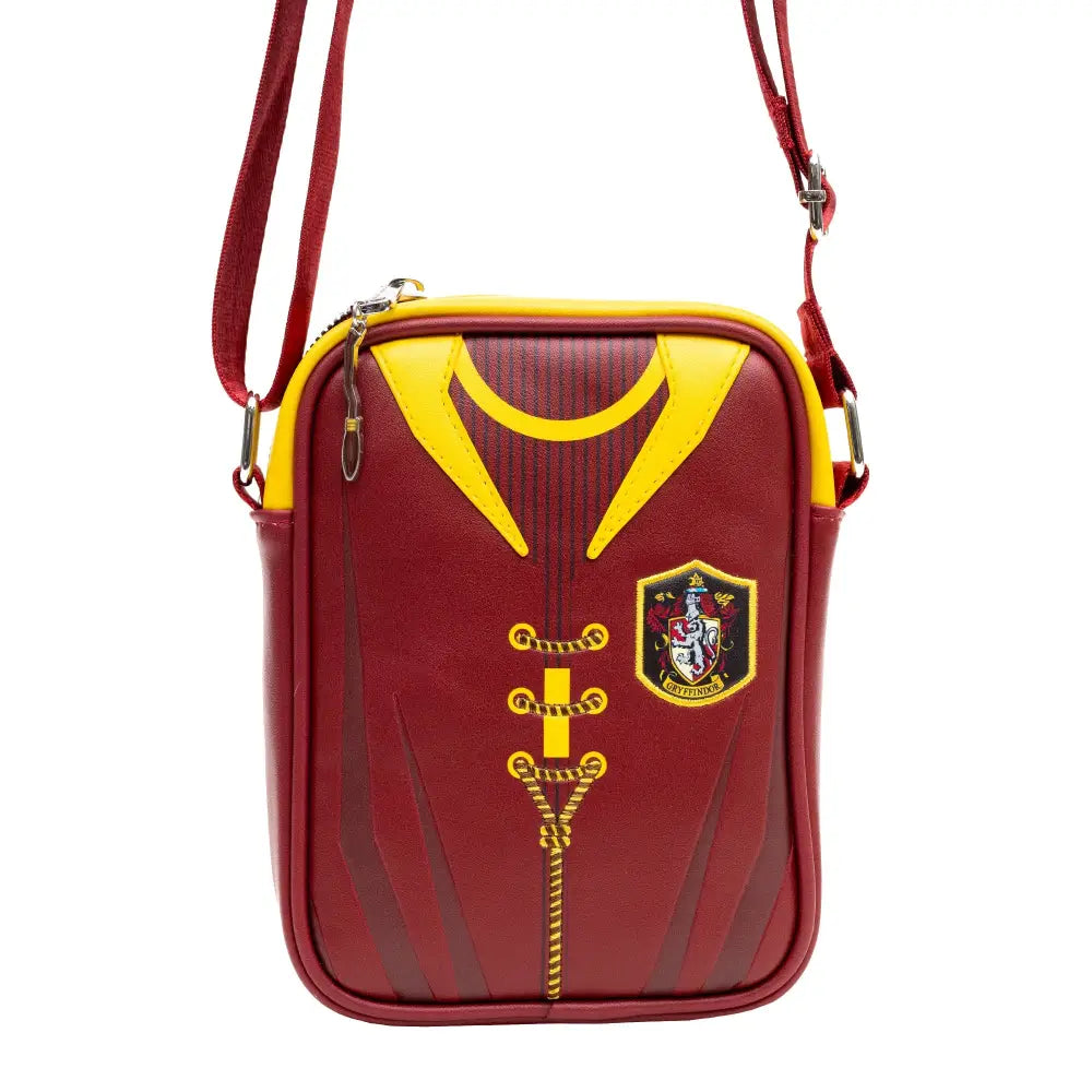 The Wizarding World of Harry Potter Vegan Leather Crossbody Bag with Adjustable Straps Hogwarts Gryffindor Quidditch