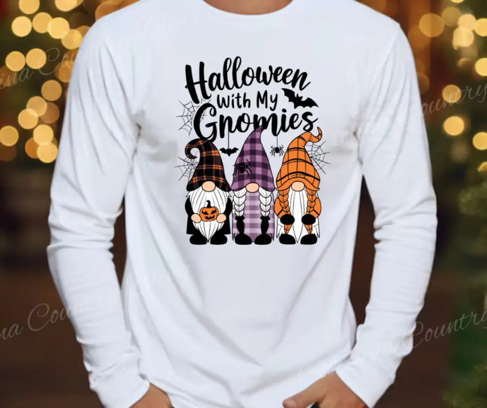 Halloween with My Gnomies Multi Small / Long Shirt