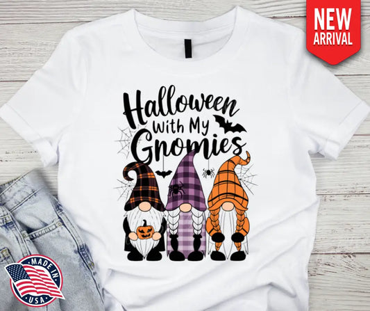 Halloween with My Gnomies Multi Small / Short Shirt