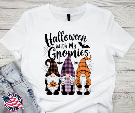 Halloween with My Gnomies Multi Small / Short Shirt