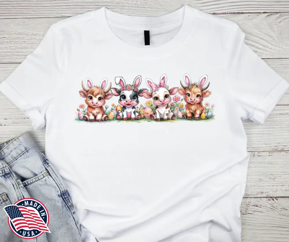 Hanging With My Moo – White Small / Short Shirt