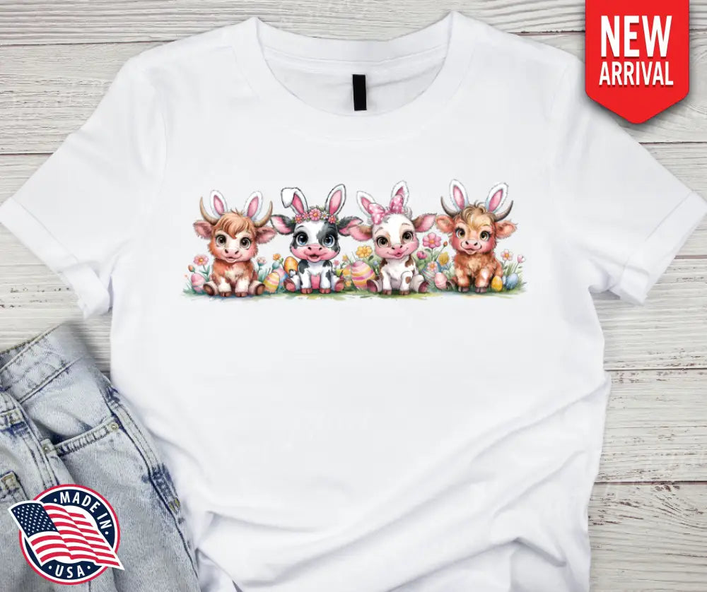 Hanging With My Moo – White Small / Short Shirt