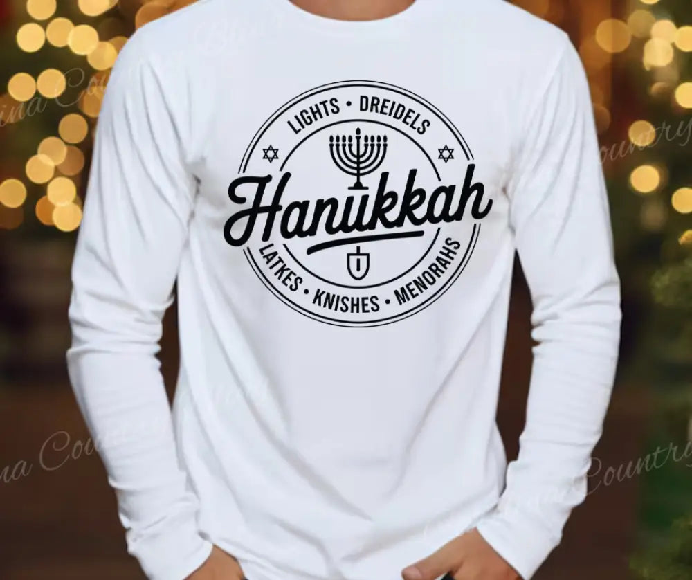 Hanukkah - Multi Small / Long / White Shirt Shirt