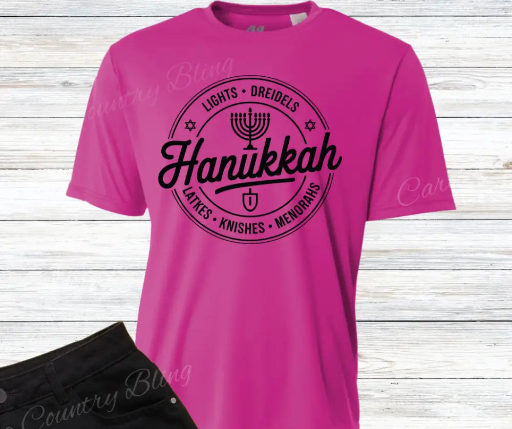 Hanukkah - Multi Small / Short / Fuchsia Shirt