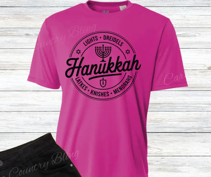 Hanukkah - Multi Small / Short / Fuchsia Shirt