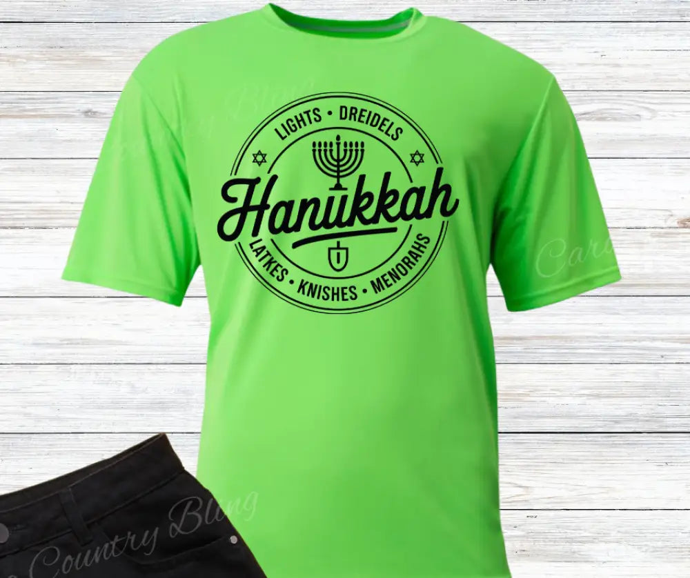 Hanukkah - Multi Small / Short / Green Shirt