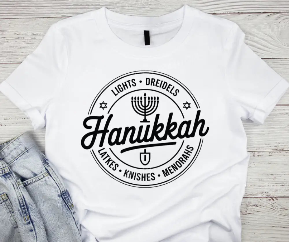 Hanukkah - Multi Small / Short / White Shirt Shirt